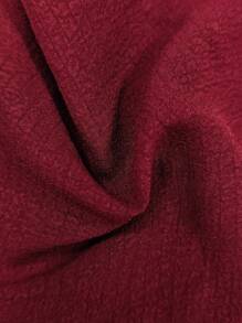 EMERY ROSE Pantalones cortos de mujer talla grande con bolsillos, cintura con lazo y volantes en el borde - Rosa Roja - Ver 3