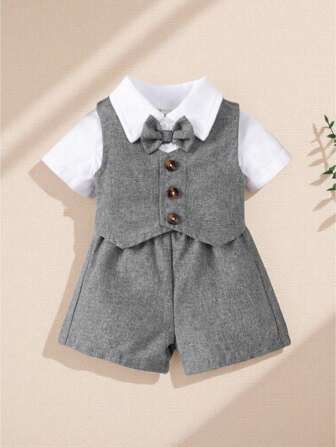 Souflis Souflis 3 件套，新款春夏优雅款式，无袖开领上衣和短袖蝴蝶结装饰睡衣和工作服