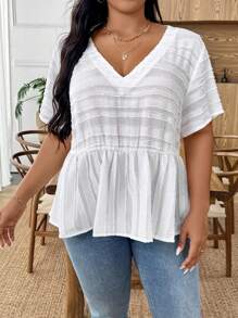 SHEIN LUNE 大码中式宽松女衬衫，休闲装，适合派对、聚会、街头、度假、圣帕特里克节、复活节、情人节、圣诞节、感恩节。柔软舒适，百搭修身，时尚春夏