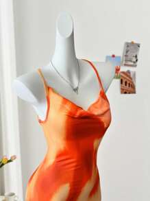 INAWLY 女式休闲舒适度假印花露背连衣裙 - 彩色 - 查看 6