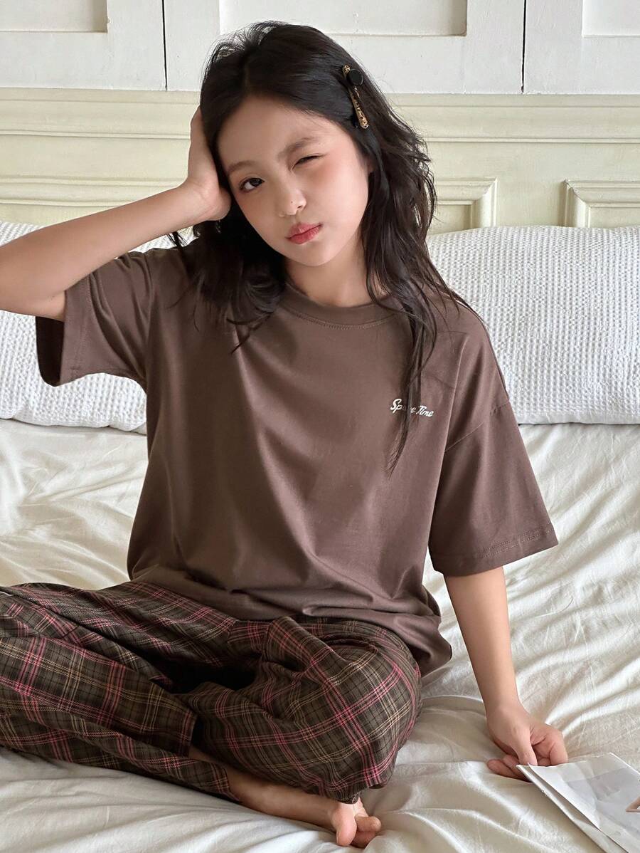 Dazy Kids Tween Girls Autumn/Fall Daily Comfortable Loungewear - Brown - View 1