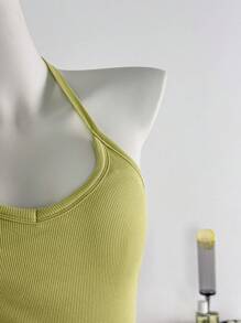 Glamine 绿色棉质无袖度假露背上衣，适合夏季海滩女士度假装，女士清爽夏季度假日常 - 牛油果绿上衣 - 綠色 - 查看 8