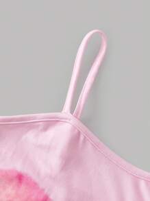 SHEIN Robe moulante d'été confortable à imprimé floral pour filles pré-adolescentes