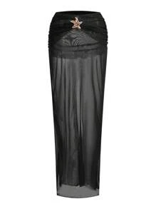 Swim Oasis 女士海滩度假海星装饰比基尼泳装和罩衫裙套装