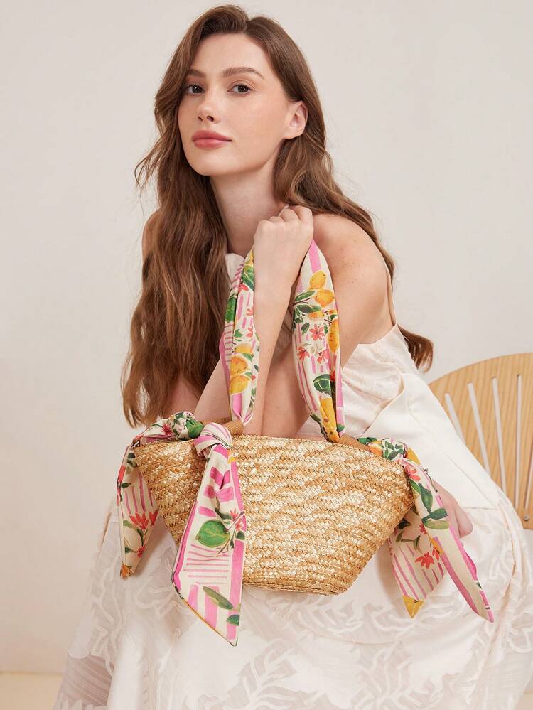 BRAID ZIPPER TOTE BAG