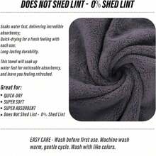 SHEIN 3/6PCS Microfiber Coral Fleece Hand Towel Set, Super Absorbent Face Towel, Multi-Purpose Use For Drying Hair, Drying Water, Wiping Cars, Sports, Travel, Etc, Bathroom Supplies Home Bathroom Decor Summer - Dark Grey - View 4