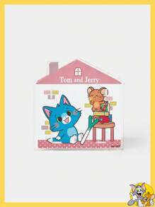 TOM & JERRY X SHEIN 欢乐粉红屋卡通字母图案亚克力组装收纳盒 - 粉色 - 查看 1