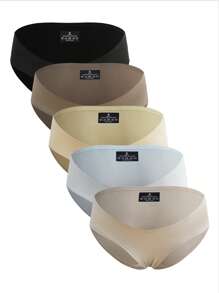 BloomMama paquete de 5 bragas minimalistas de unicolor para maternidad, de uso diario y casual