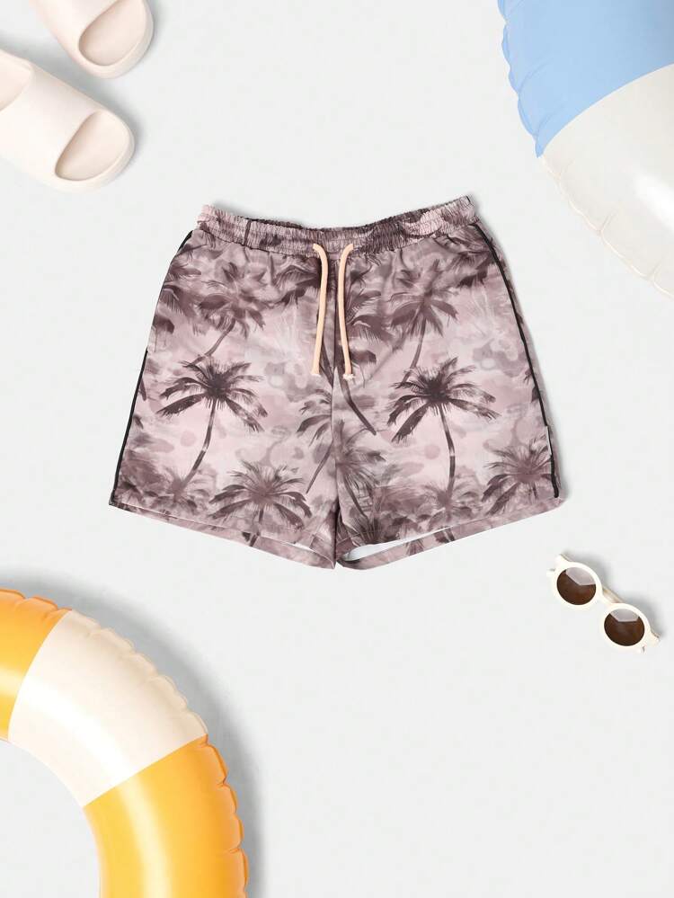 Palm Tree Print Board Shorts
