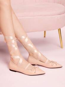 CUCCOO DOLLMOD Women's Fashionable Pink Flat Shoes - Pink - View 5