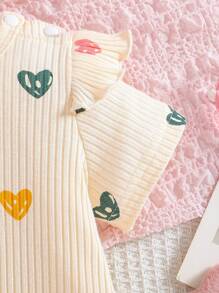 SHEIN Infant/Toddler Girls' Comfortable Printed Rompers For Summer Baby Girl Summer Romper Baby Girl Short Sleeve Romper Newborn Baby Girl Clothes