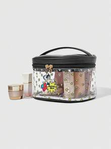 Astro Boy X ROMWE Bolsa de Maquiagem com Padrão de Desenho Animado e Estrela, Design de Cobertura Flip de Grande Capacidade e Portátil - Multicolorido - Visão 2