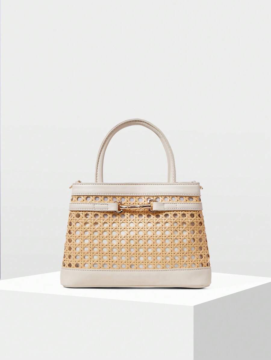 MOTF PREMIUM BOLSO DE MANO DE PU DE CONTRASTE PARA IR AL TRABAJO - Multicolor - Ver 1