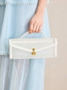 MOTF PREMIUM TÚI XÁCH CÓ KHÓA ĐẦU VẠCH - Màu be - Xem 5