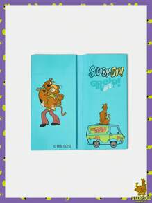 SCOOBY-DOO X SHEIN Sổ ghi nhớ hình ảnh hoạt hình và chữ cái dễ thương - màu xanh lá - Xem 1