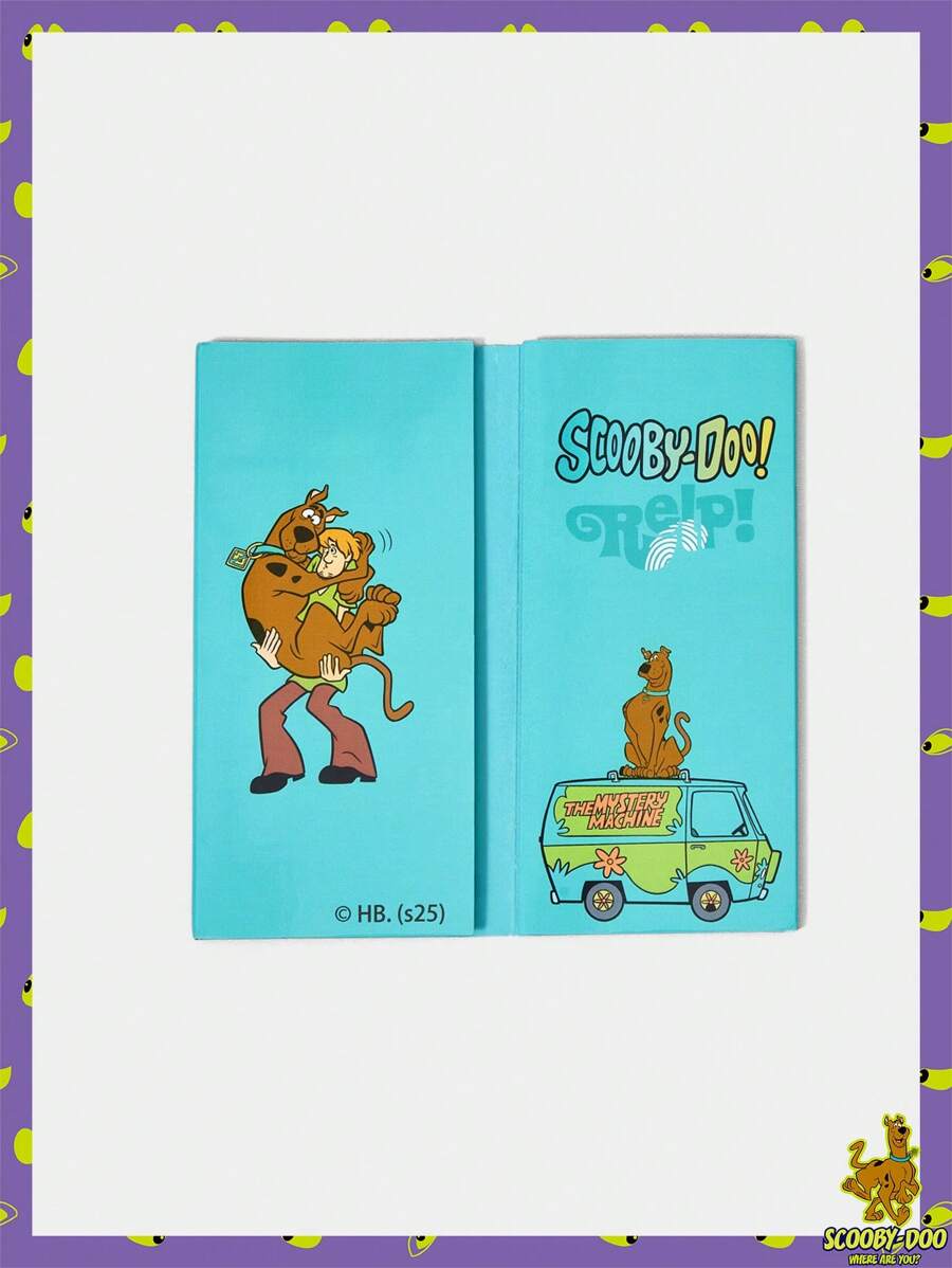 SCOOBY-DOO X SHEIN Sổ ghi nhớ hình ảnh hoạt hình và chữ cái dễ thương - màu xanh lá - Xem 1