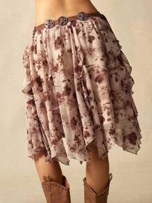 Bohemela Váy suông rộng rãi in họa tiết dệt boho phong cách đồng quê thoải mái cho nữ - Màu nâu  Mocha - Xem 8