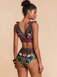 Travachic 女士夏季沙滩大象印花性感比基尼套装 - 彩色 - 查看 2