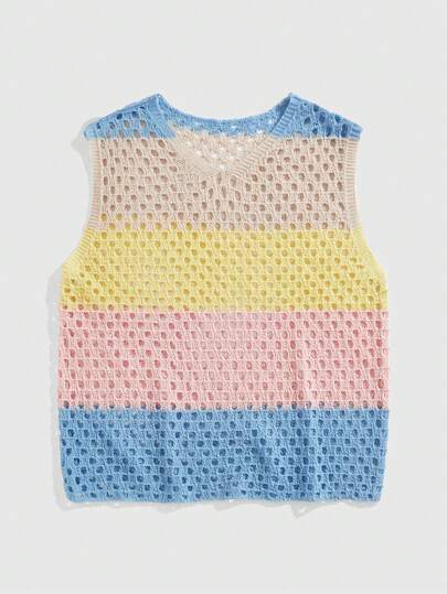 Street Life Camiseta sin mangas de punto casual con escote en V de contraste para hombre, festiva