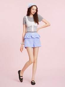 CUCCOO DOLLMOD Women's Fashion Black Mesh Flat Pumps Spring Shoes Spring Break Easter For Christmas - Black - View 2