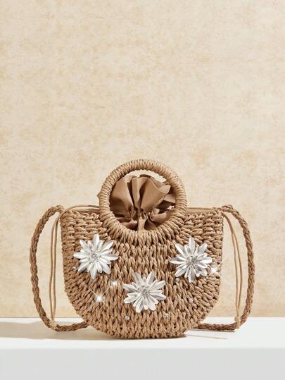 SHECARRY 女士编织手提包，简约实用，多用途