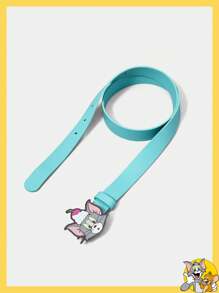 TOM & JERRY X SHEIN 卡通图案PU皮革可爱时尚腰带 - 彩色 - 查看 3