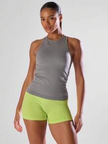 Musera Sport Long Line Seamless Racer Back Tank Top Active Comfy Workout Gym Running Run Club ,Padel, Tennis, Pickleball