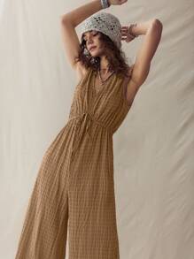 Wildy Bộ đồ liền thân Bohemian cổ chữ V phong cách miền Tây/đồng quê Mỹ màu nâu - màu nâu - Xem 6