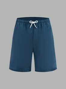 SHEIN Bộ 3 món/Bộ đồ bơi quần đùi phong cách ngày lễ thoải mái giản dị cho bé trai tuổi teen - Nhiều màu - Xem 12