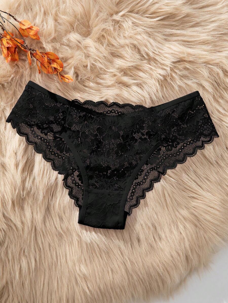 SHEIN 白色蕾丝边无缝内裤（三角裤）