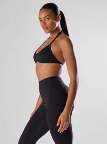 Musera Sport Fitted Sports Bra Open Back Top Active Comfy Workout Gym Running Run Club, Padel, Tennis, Pickleball