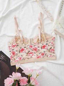 SHEIN 1pc Women Floral Print Camisole Sexy Bra