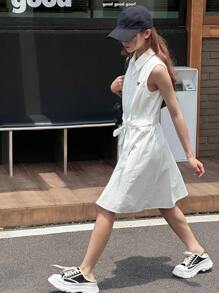 DAZY Teen Girl Summer Sleeveless Casual Versatile Dress, Back To School, Back To School Clothes