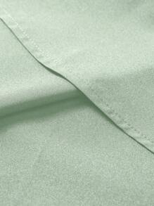 Calvornis Men's Mint Green Polyester Long Sleeve Shirt Collar Business Commuting Shirt With Embroidery Detail Mint Green , Fall