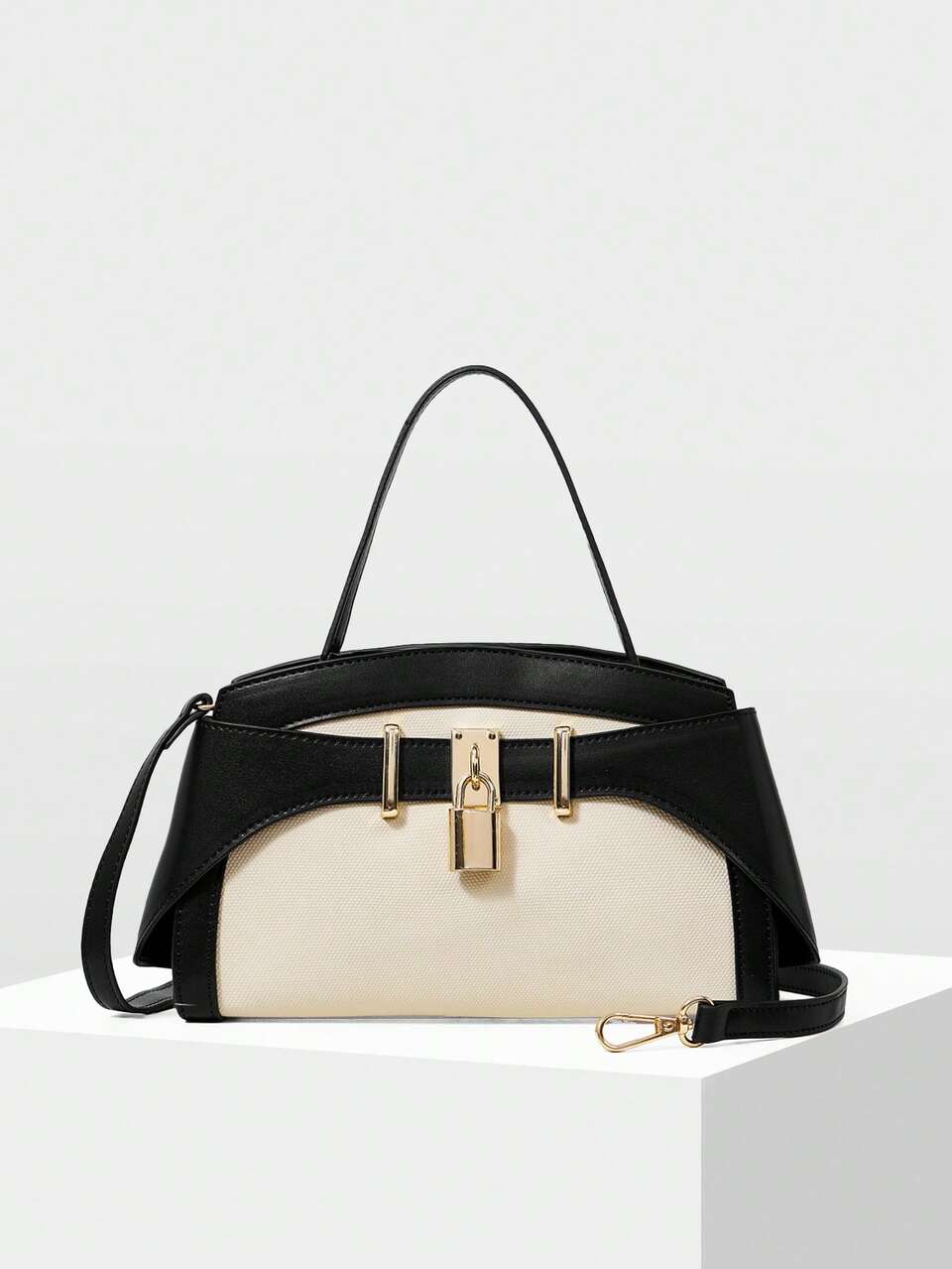 IRONMONGERY PU LEATHER TOP HANDLE BAG