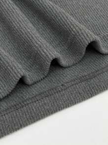 Manfinity Dauomo Męska koszulka z długim rękawem w jednolitym kolorze, prosta, do noszenia na co dzień, na jesień