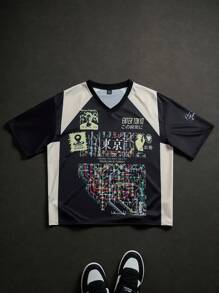 Manfinity EMRG Camiseta gráfica "Momento de Tokio" para hombres