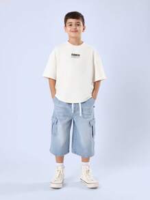 SUMWON Streetwear Oversized T-Shirt Youth Casual Graphic Tee Perfect For Daily Wear School Outings Holidays Weekend Style