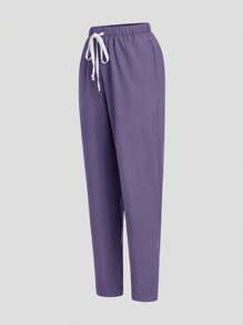 TaskEZ 制服套装：V 领短袖修身衬衫、抽绳直筒休闲裤、手术服套装