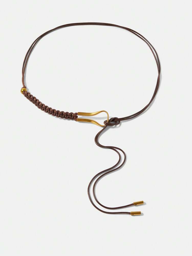 LACE UP METAL BUCKLE BELT