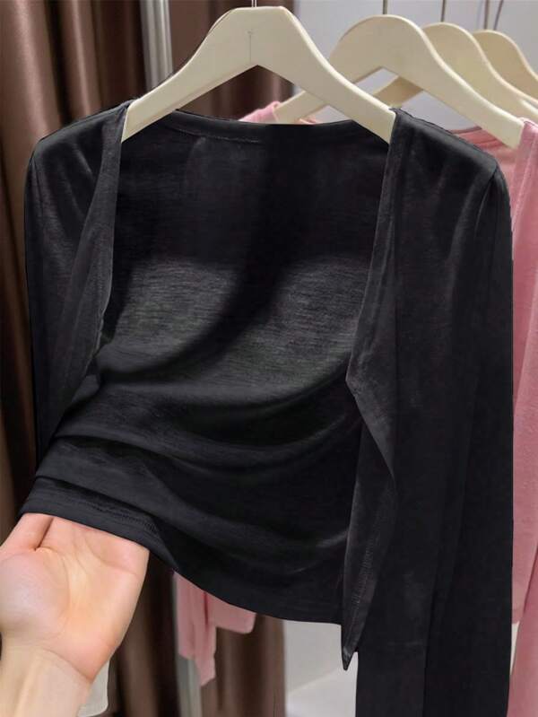 INAWLY Damen Große Größen leichte Strickjacke zum Outdoor/Urlaubstragen, Langarm