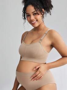 Moonlight&Mama 孕妇纯色舒适无缝哺乳内衣