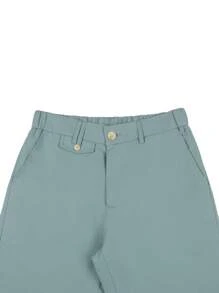 Manfinity Mode Men's Casual Versatile Solid Color Tapered Suit Pants