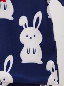 6pcs/Set Infant Boys Cartoon Duck, Rabbit, Car Pattern Short Sleeve Tee & Shorts Soft Comfortable Summer Sleepwear Set - Multicolor - View 5