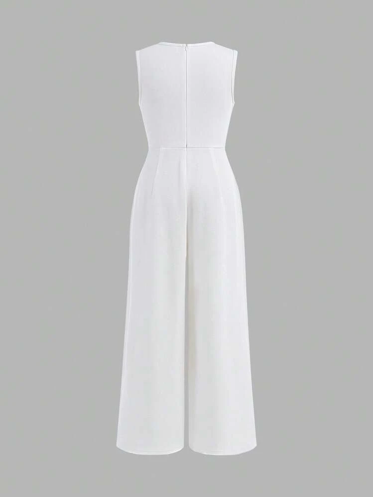 Firerie Kids Firerie Kids جمبسوت بيضاء مع بنطلون للبنات المراهقات، ملابس عصرية مناسبة للارتداء اليومي والتنقلات العادية - أبيض - مشاهدة 2