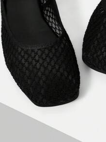 MOTF PREMIUM 编织PU皮革方头平底凉鞋