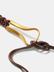 MOTF PREMIUM LACE UP METAL BUCKLE BELT - Coffee - View 4