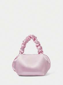 SHECARRY BOLSO MAGNÉTICO CON FRUNCIDO ROSA PARA MUJER - Púrpura malva - Ver 5