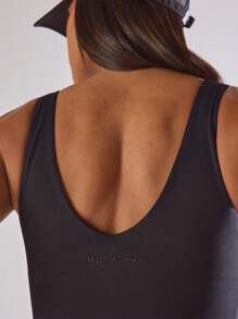 Musera Sport Camiseta de tirantes ajustada con escote en V profundo, larga, cómoda para actividad física, gimnasio, correr, pádel, tenis, pickleball
