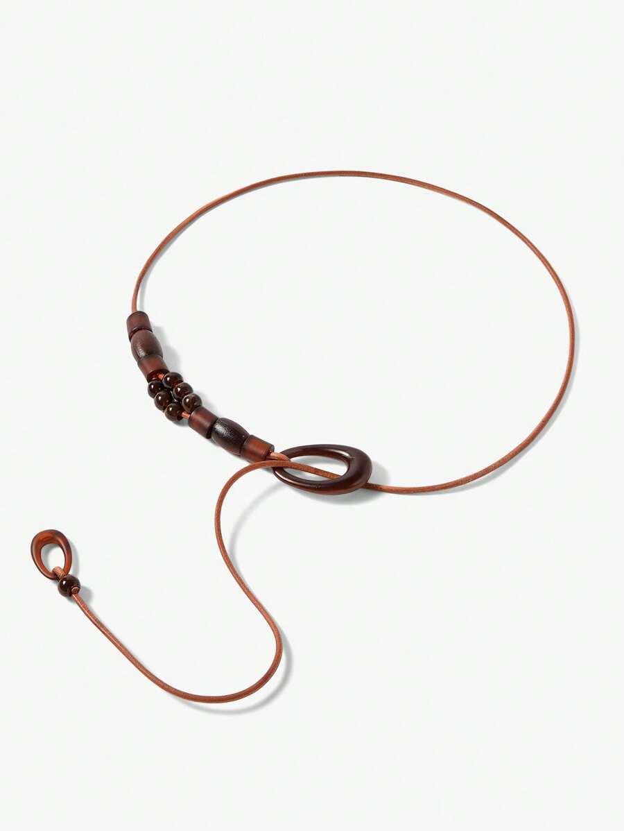 MOTF PREMIUM 结扣PU腰带 - 棕色 - 查看 2